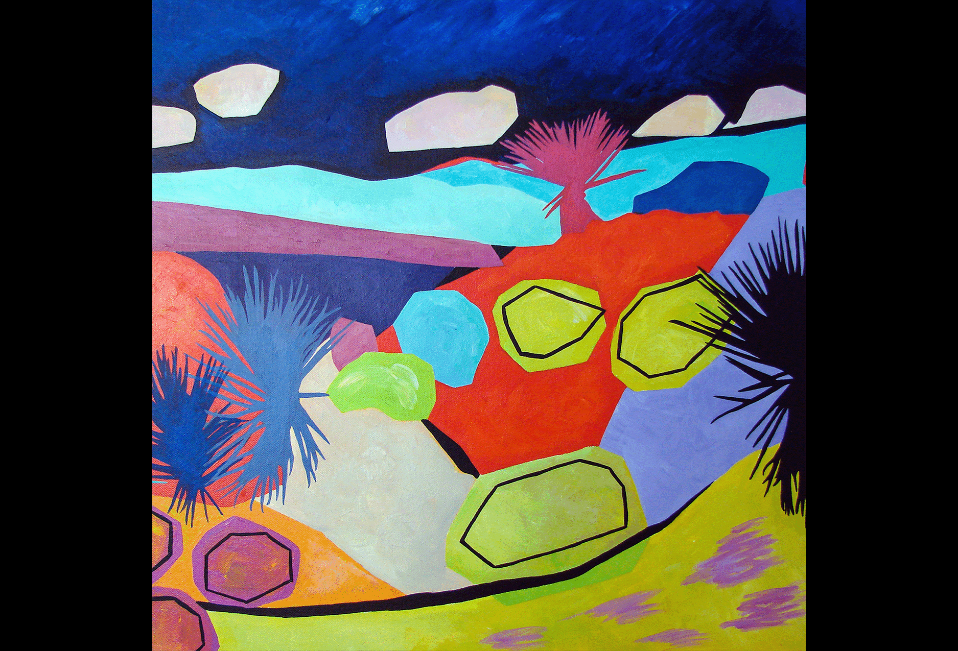 Painting on Canvas of a California Desert Scene